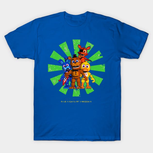 Five Nights At Freddy's Retro Japanese T-Shirt by box2boxxi